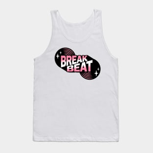 BREAKBEAT  - Retro Vinyl (Pink) Tank Top